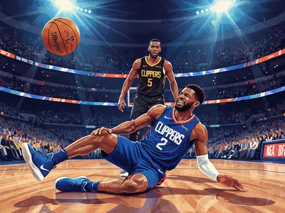 clippers title hopes take a tumble as leonard exits with ankle sprain