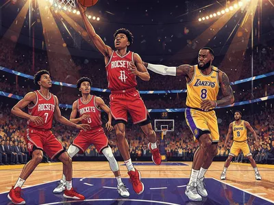 houston s young guns too much for lebron s lakers
