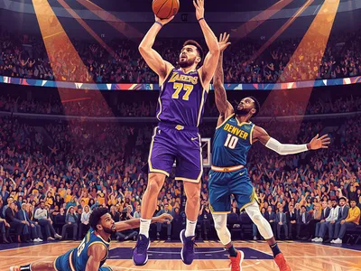 luka s dagger lakers survive denver in ot classic